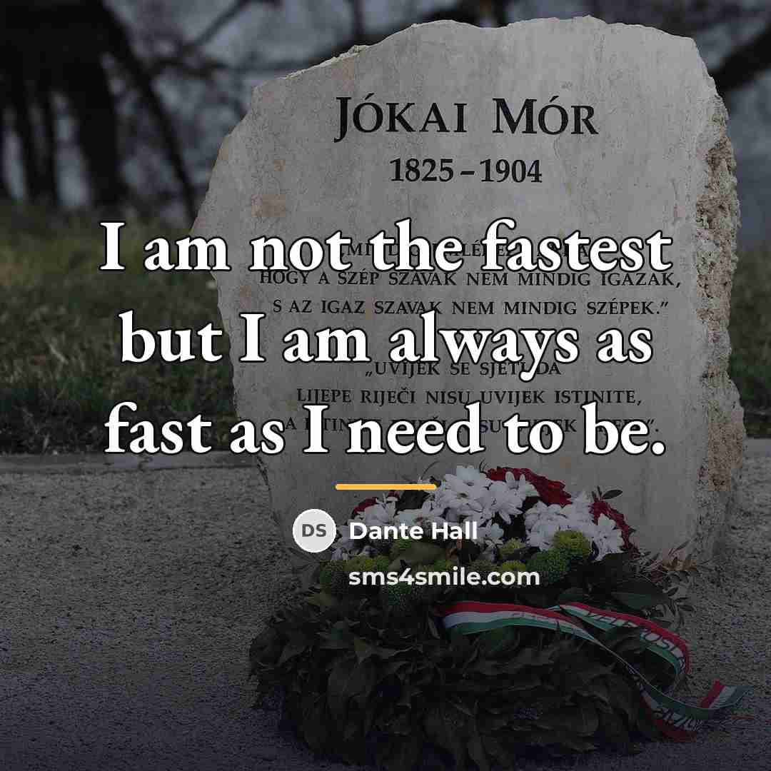 “I am not the fastest but I am always as…” quote by Dante Hall