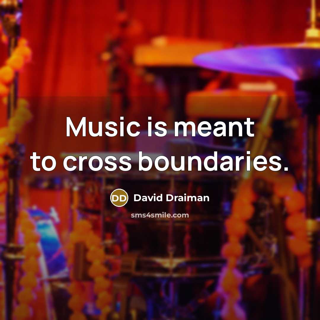 “Music is meant to cross boundaries.…” quote by David Draiman