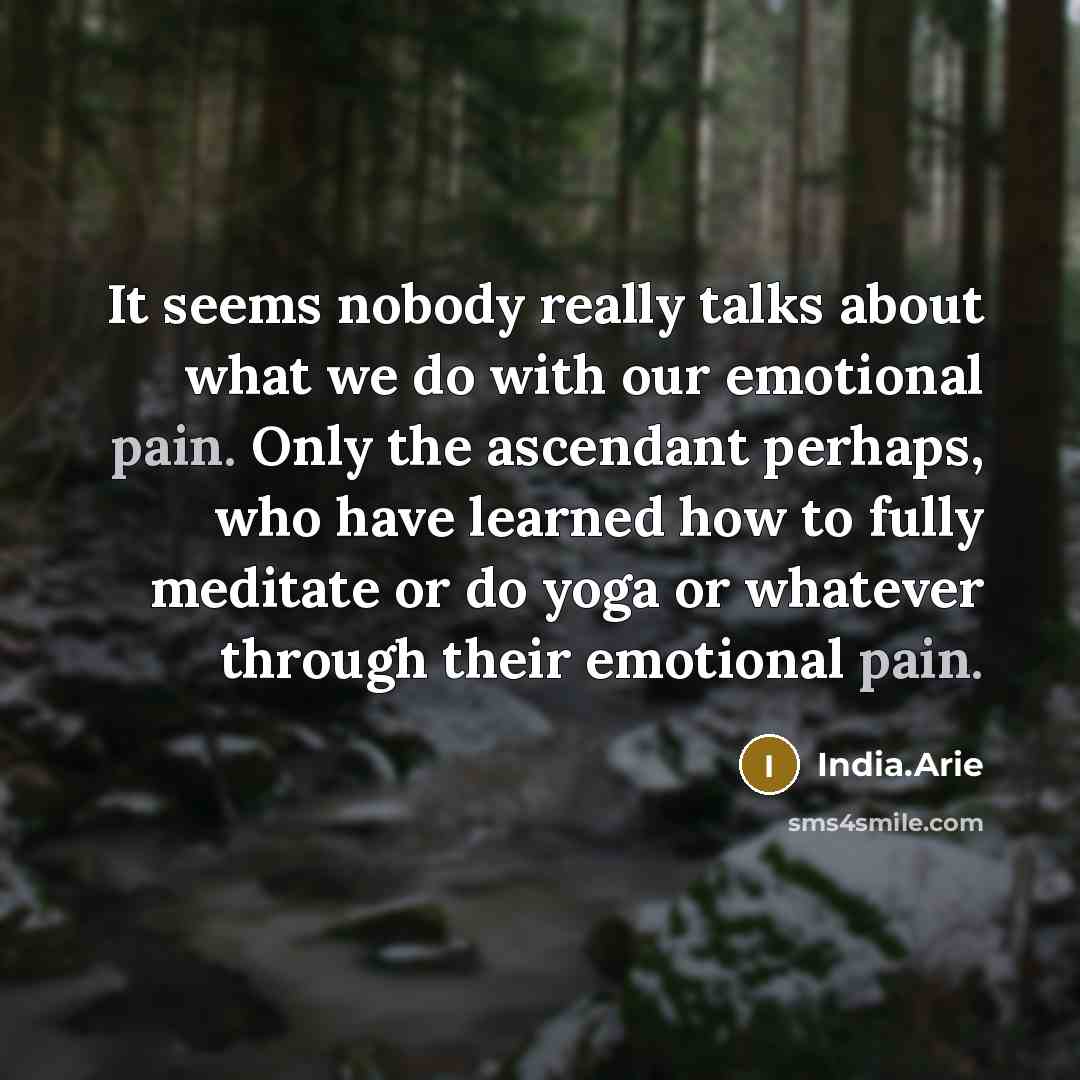 “It seems nobody really talks about what we do with…” quote by India.Arie