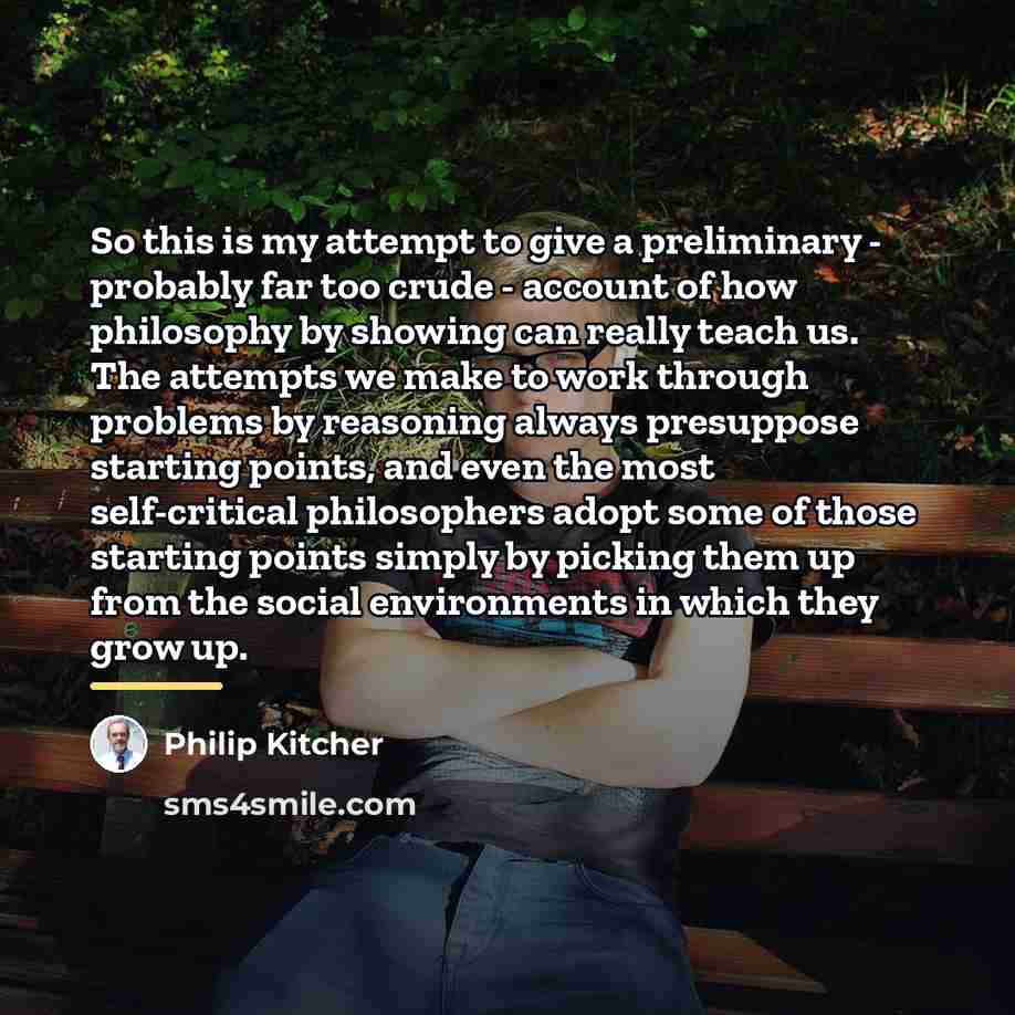 “So this is my attempt to give a preliminary -…” quote by Philip Kitcher