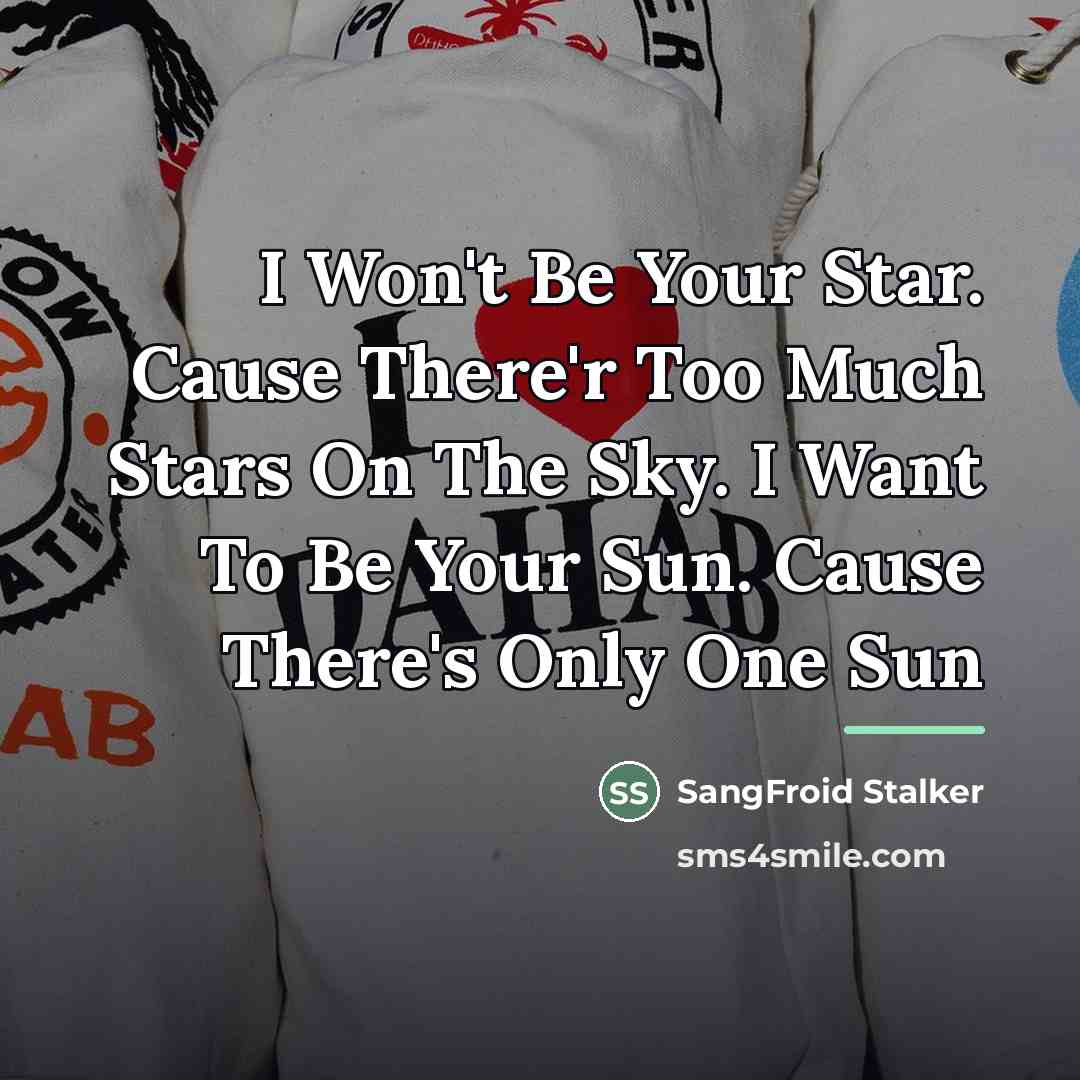 “I Won't Be Your Star. Cause There'r Too Much Stars…” quote by SangFroid Stalker