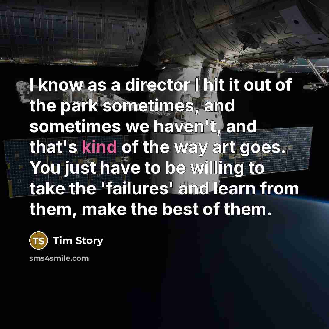 “I know as a director I hit it out of…” quote by Tim Story