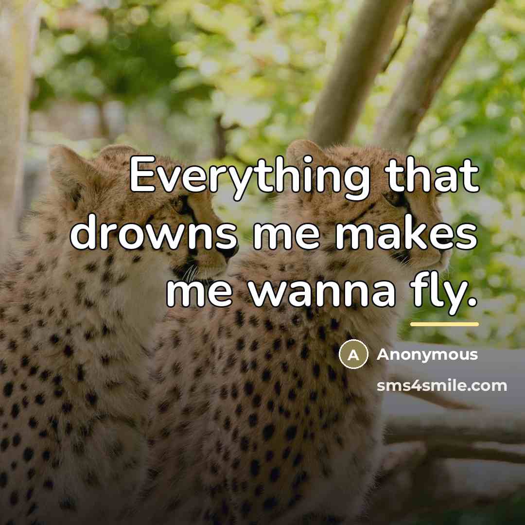 “Everything that drowns me makes me wanna fly.…” quote by Anonymous