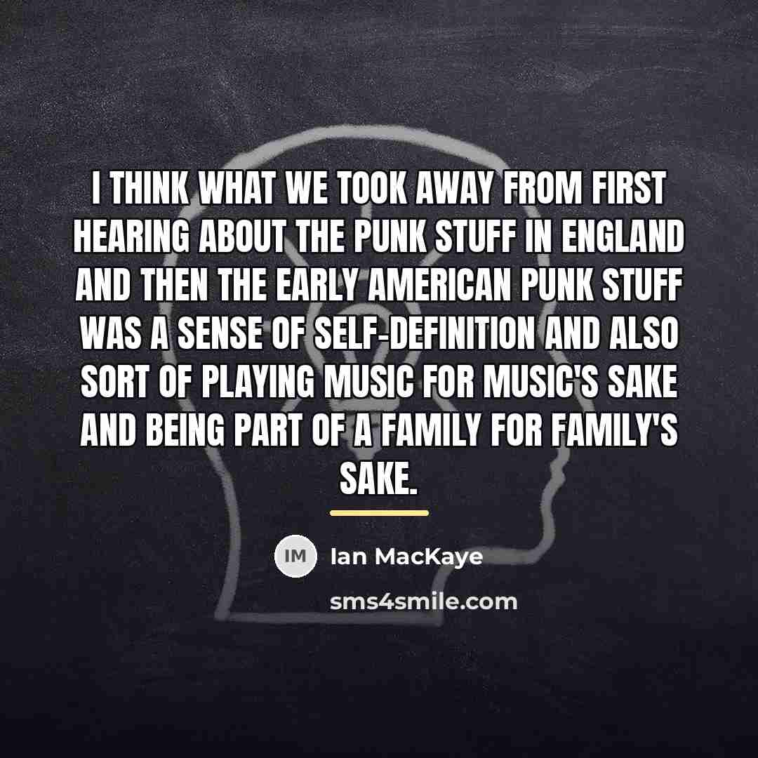 “I think what we took away from first hearing about…” quote by Ian MacKaye
