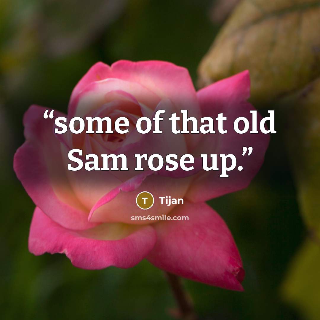 “some of that old Sam rose up.” quote by Tijan
