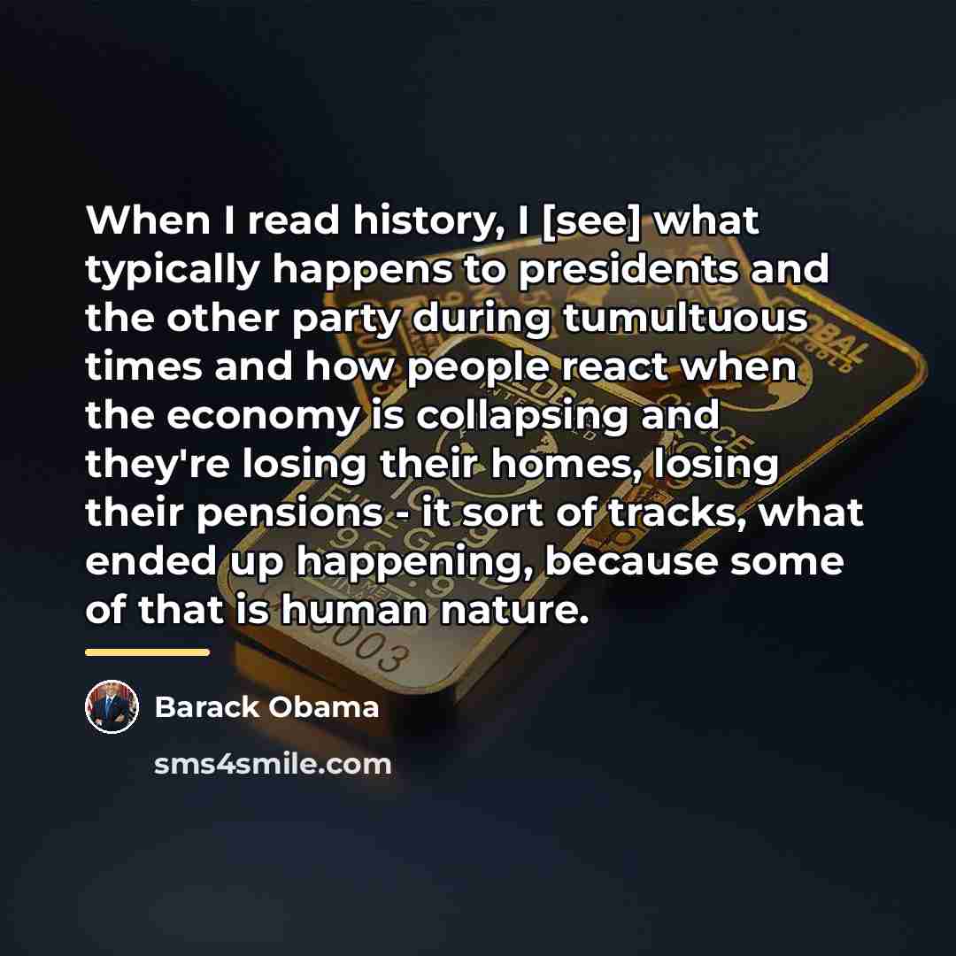 “When I read history, I [see] what typically happens to…” quote by Barack Obama