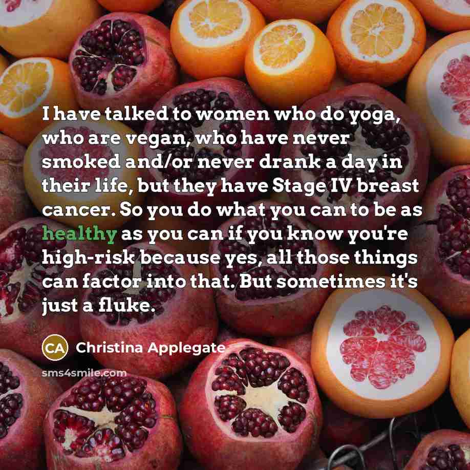 “I have talked to women who do yoga, who are…” quote by Christina Applegate