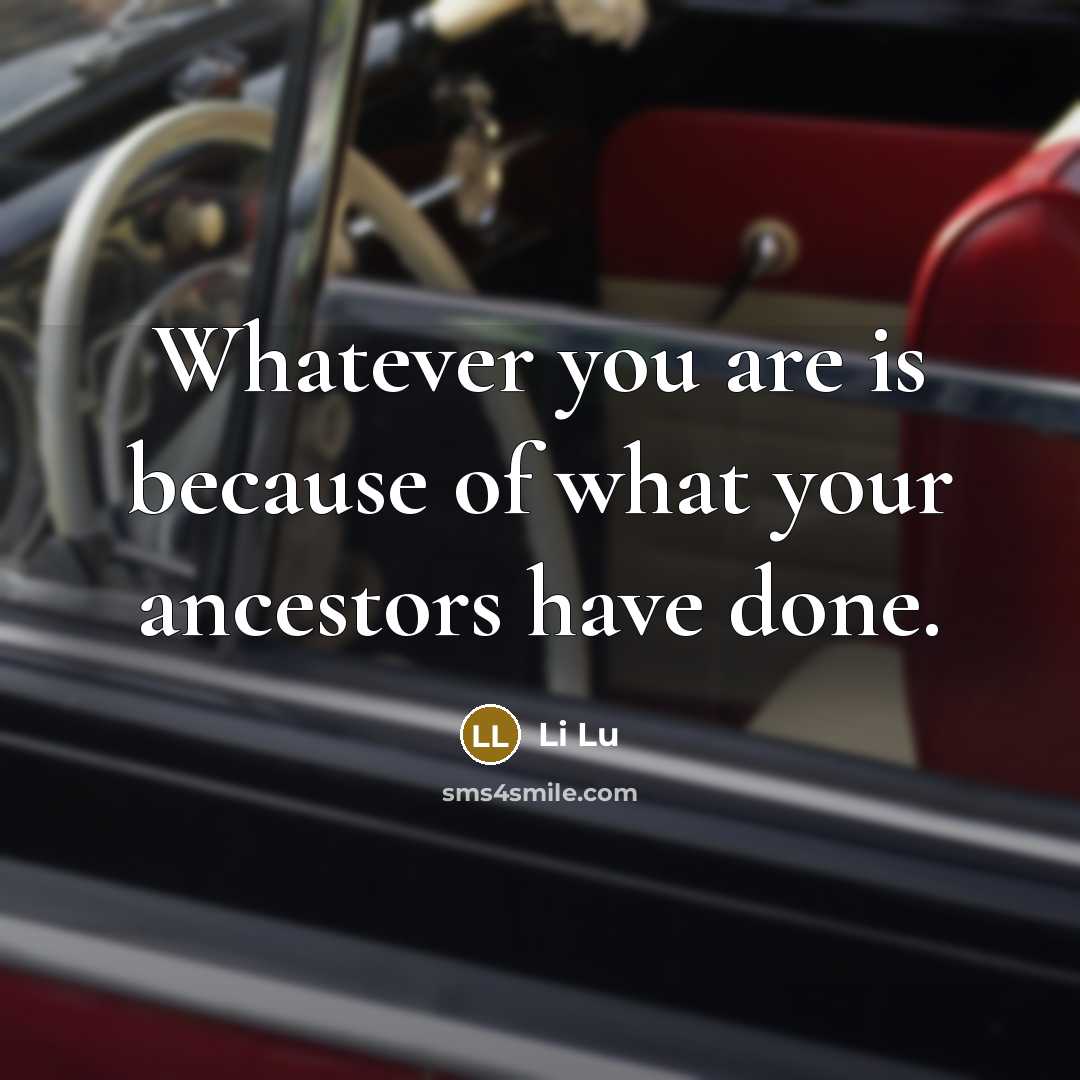 “Whatever you are is because of what your ancestors have…” quote by Li Lu