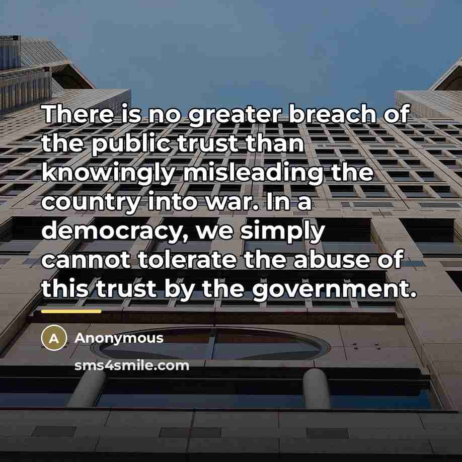 “There is no greater breach of the public trust than…” quote by Anonymous
