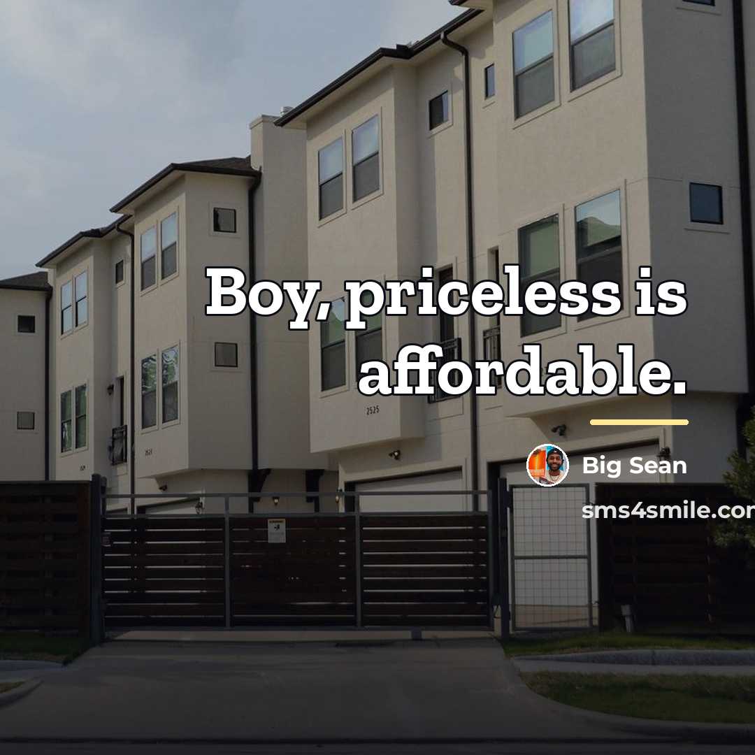 “Boy, priceless is affordable.…” quote by Big Sean