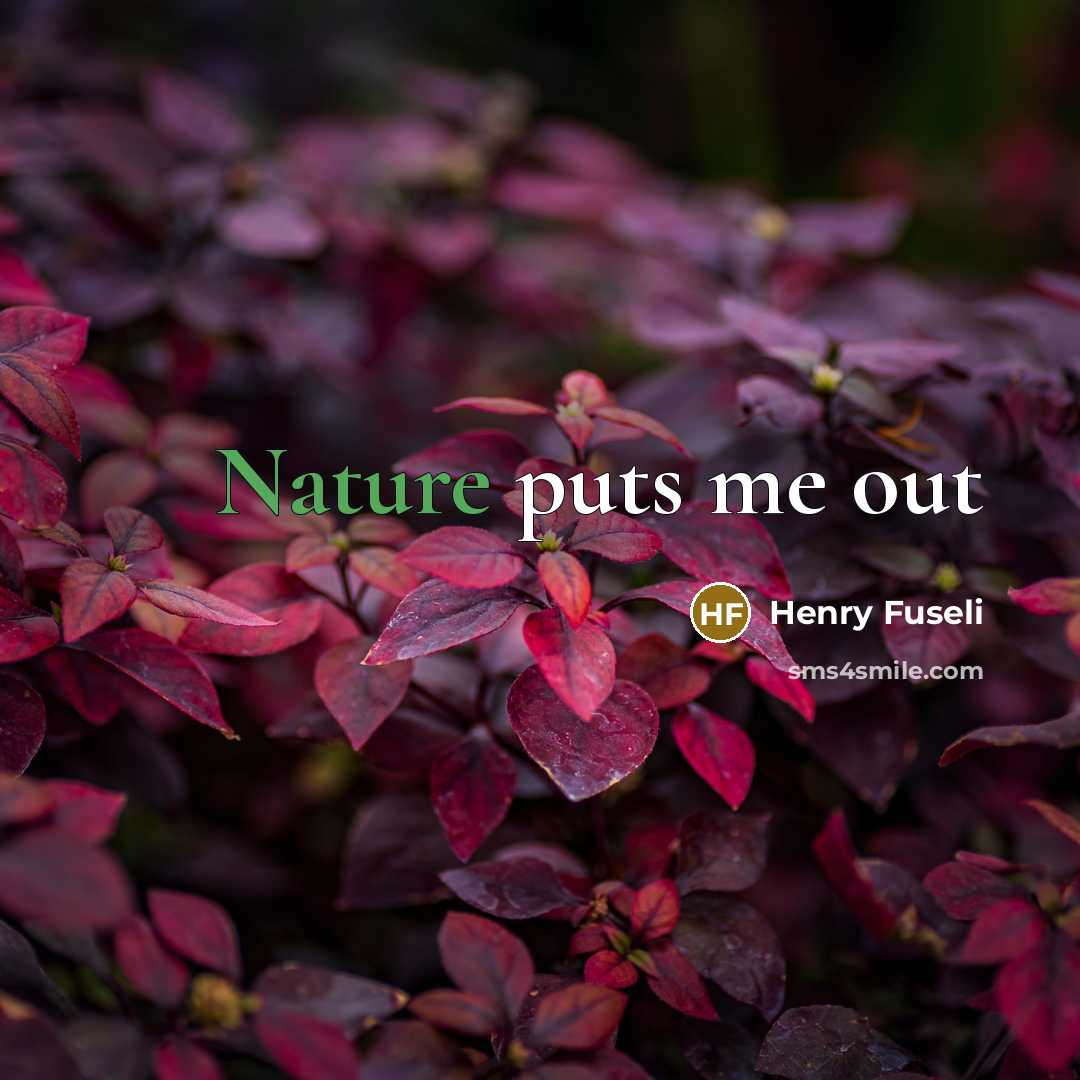 “Nature puts me out…” quote by Henry Fuseli