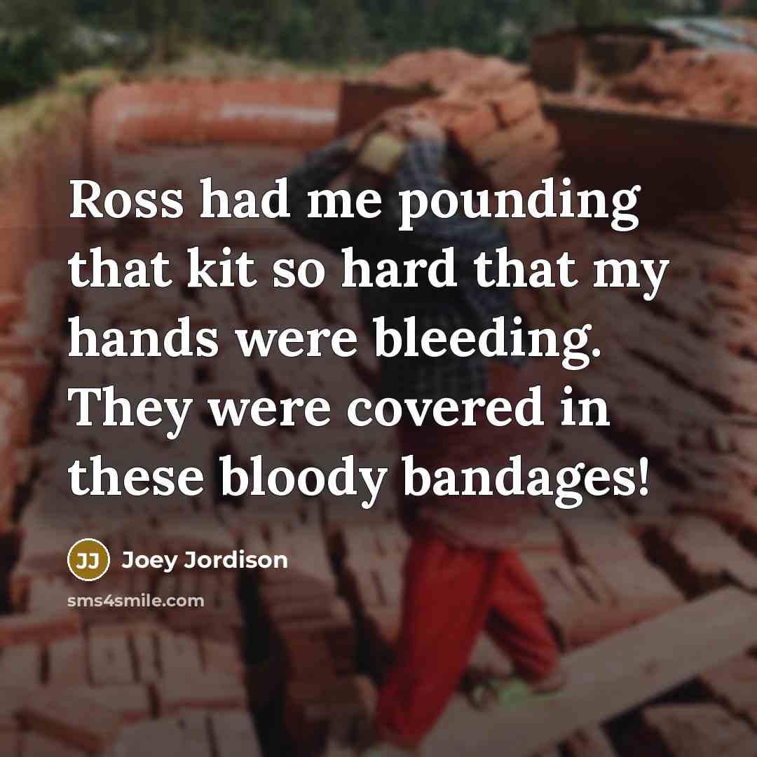 “Ross had me pounding that kit so hard that my…” quote by Joey Jordison