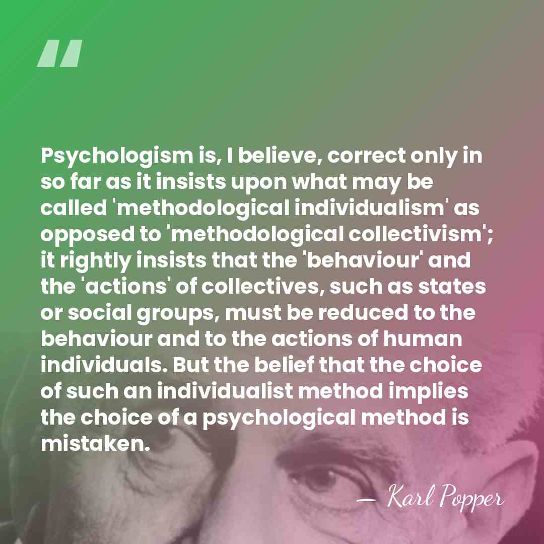 Psychologism is, I believe, correct only in so far as it insists&hellip; - Karl Popper