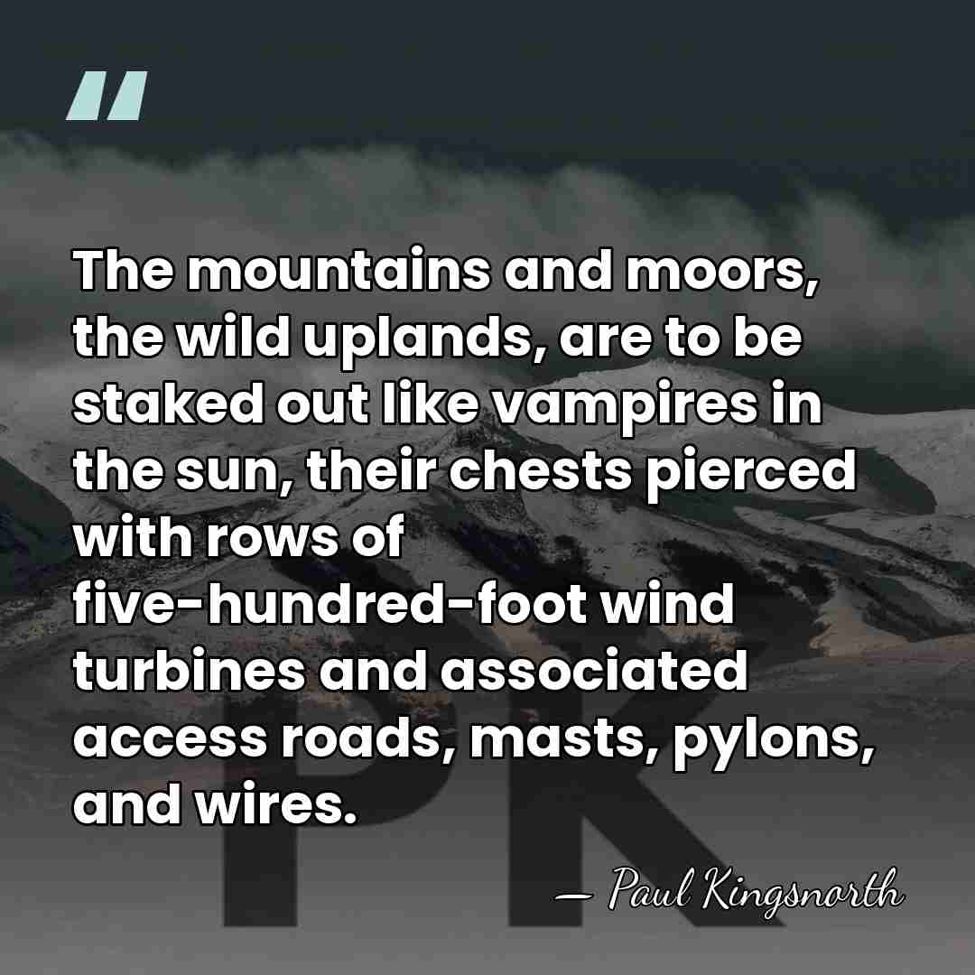 The mountains and moors, the wild uplands, are to be staked out&hellip; - Paul Kingsnorth