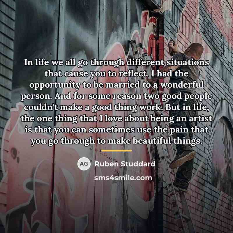 “In life we all go through different situations that cause…” quote by Ruben Studdard