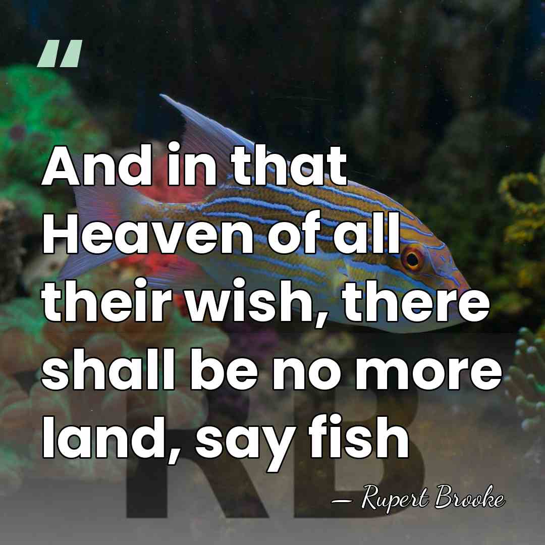And in that Heaven of all their wish, there shall be no&hellip; - Rupert Brooke