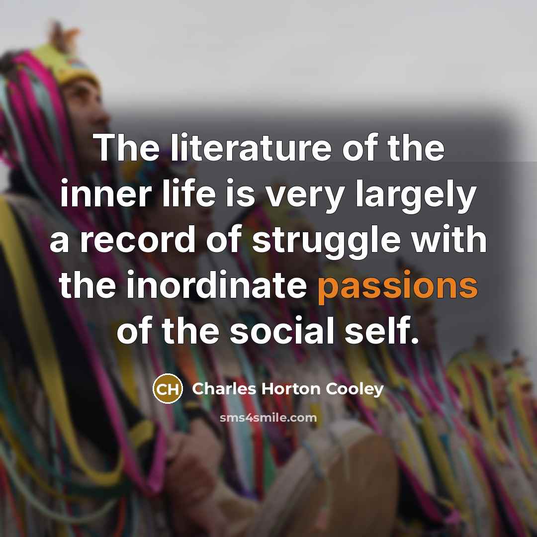 “The literature of the inner life is very largely a…” quote by Charles Horton Cooley