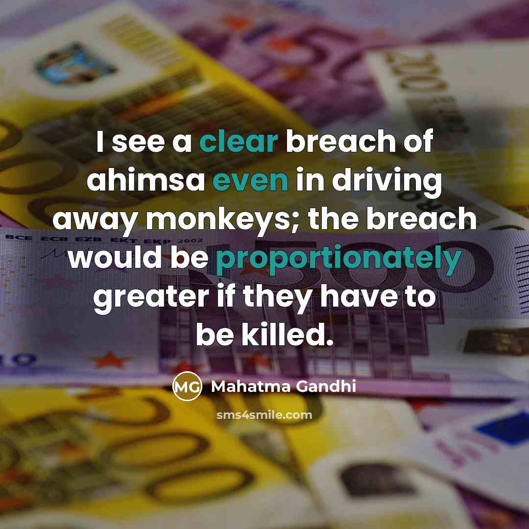 “I see a clear breach of ahimsa even in driving…” quote by Mahatma Gandhi