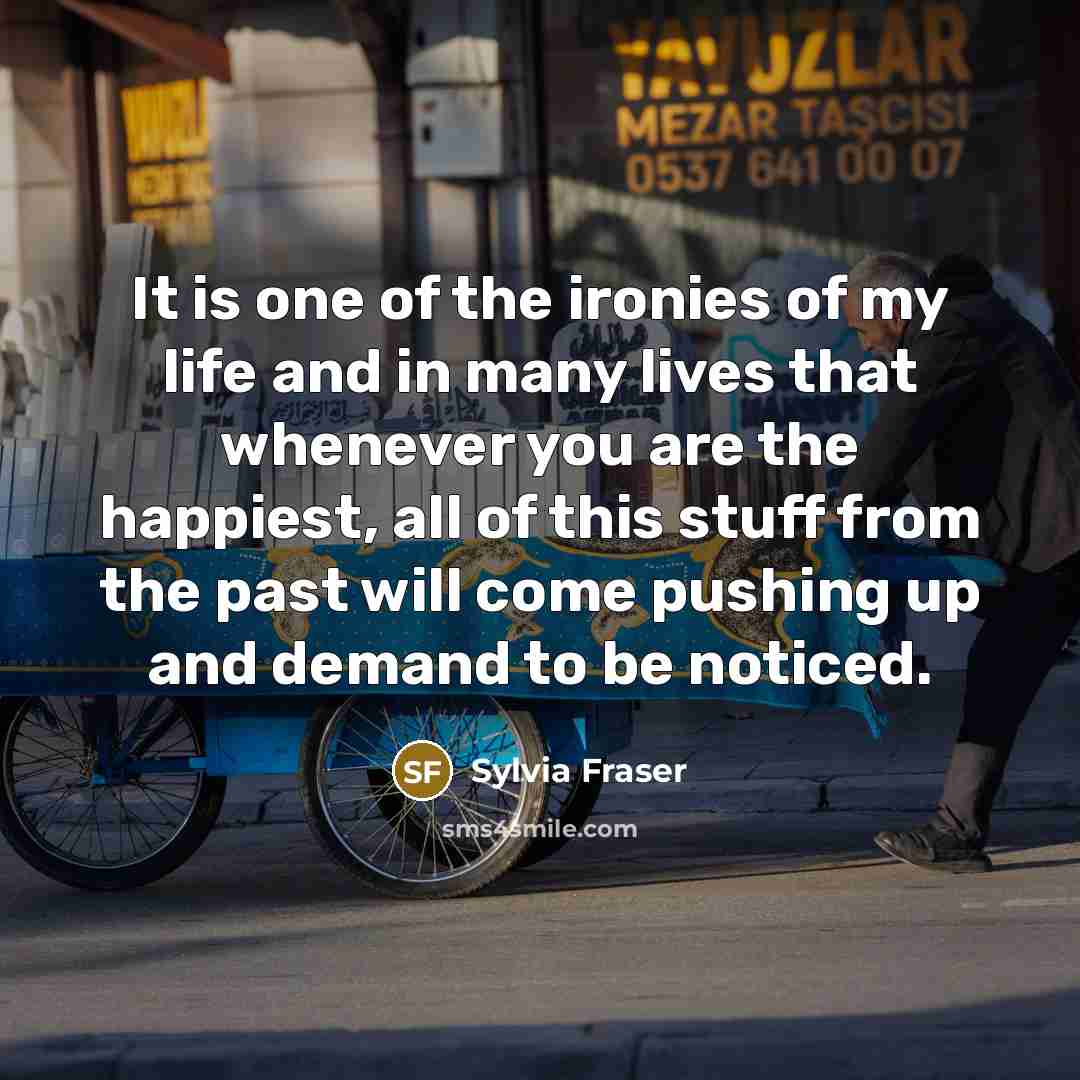“It is one of the ironies of my life and…” quote by Sylvia Fraser