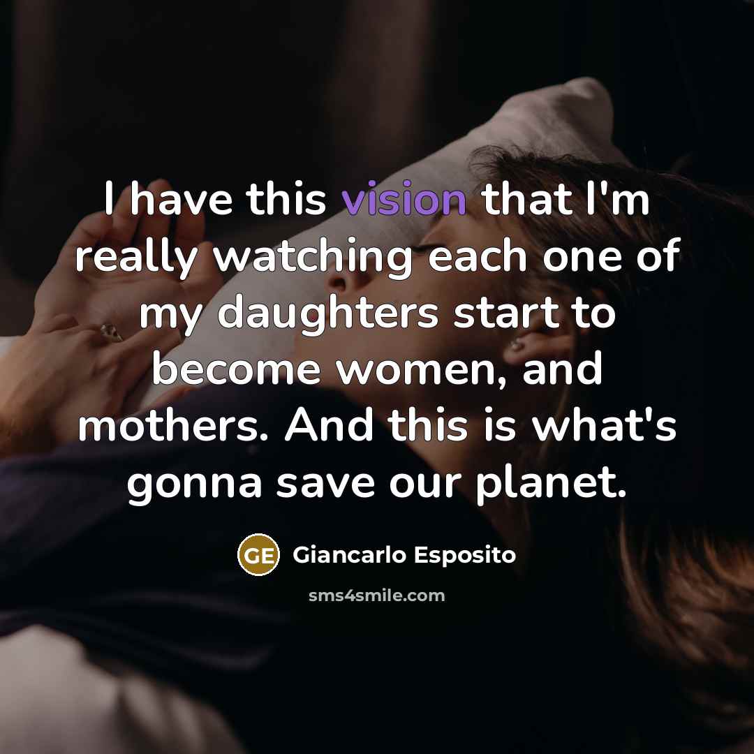 “I have this vision that I'm really watching each one…” quote by Giancarlo Esposito