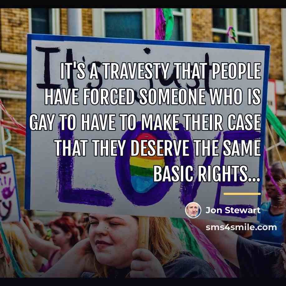 “It's a travesty that people have forced someone who is…” quote by Jon Stewart