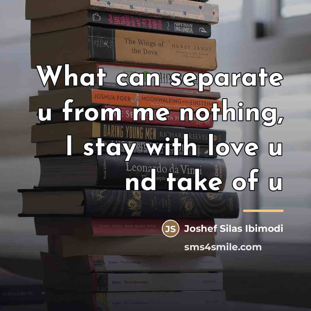 “What can separate u from me nothing, I stay with…” quote by Joshef Silas Ibimodi