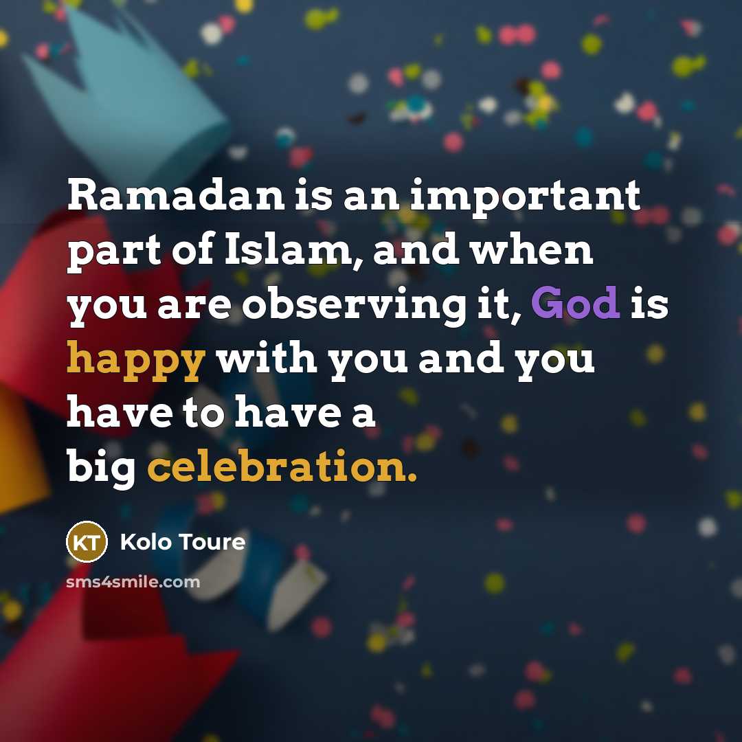 “Ramadan is an important part of Islam, and when you…” quote by Kolo Toure