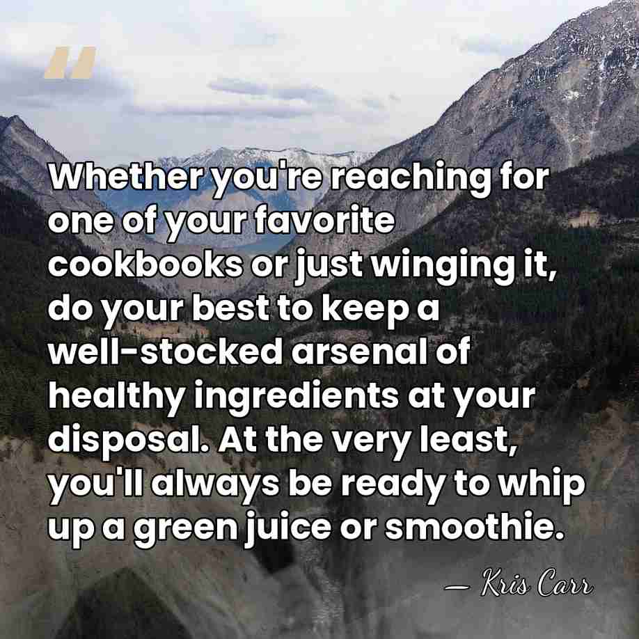 Whether you're reaching for one of your favorite cookbooks or just winging&hellip; - Kris Carr