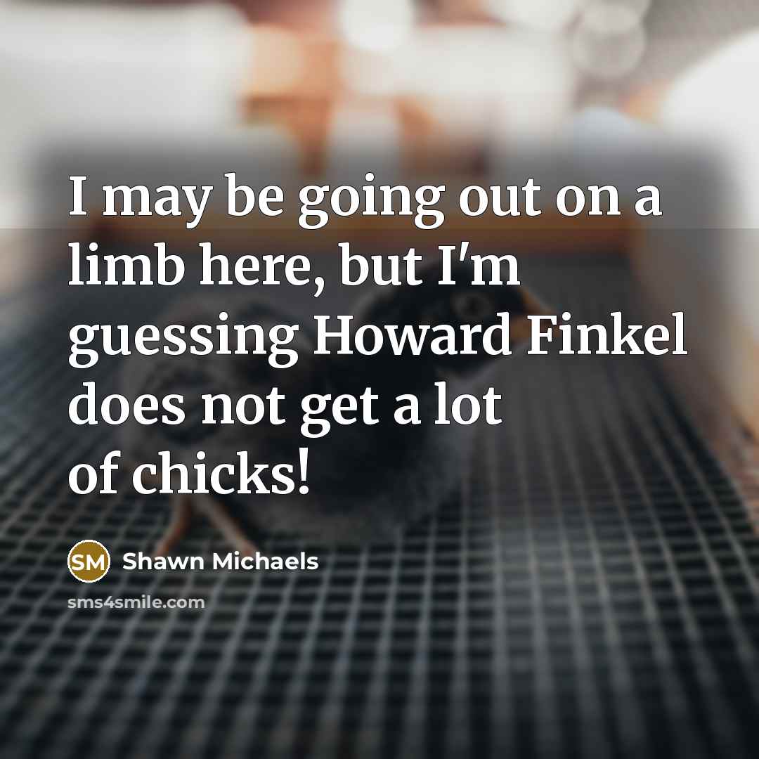 “I may be going out on a limb here, but…” quote by Shawn Michaels