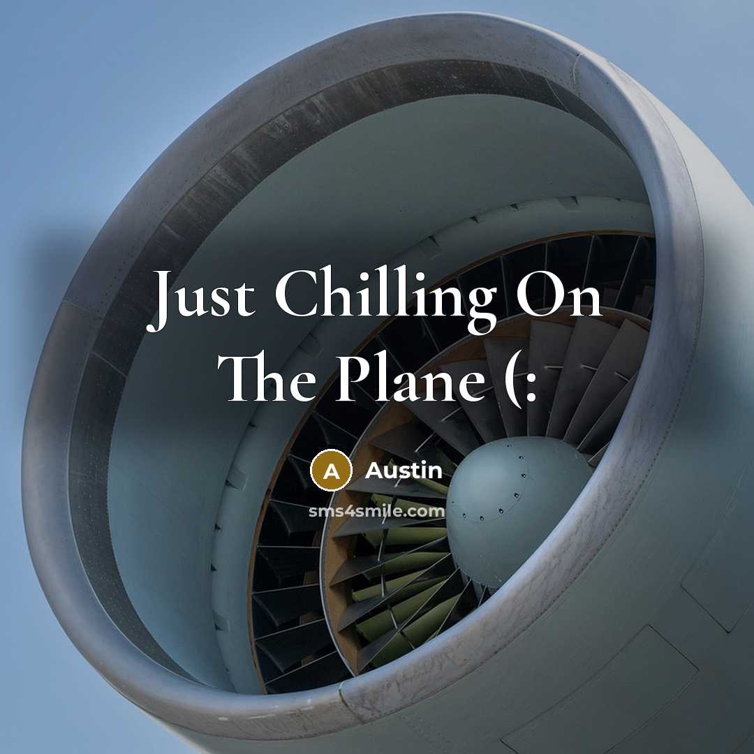 “Just Chilling On The Plane (:” quote by Austin