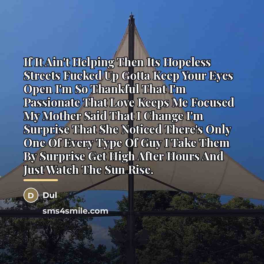 “If It Ain't Helping Then Its Hopeless Streets Fucked Up…” quote by Dul