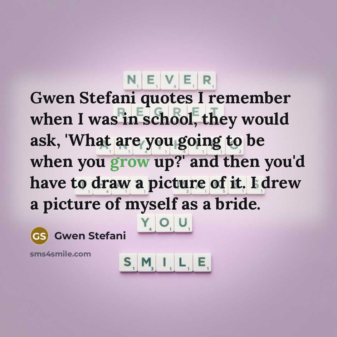 “Gwen Stefani quotes I remember when I was in school,…” quote by Gwen Stefani
