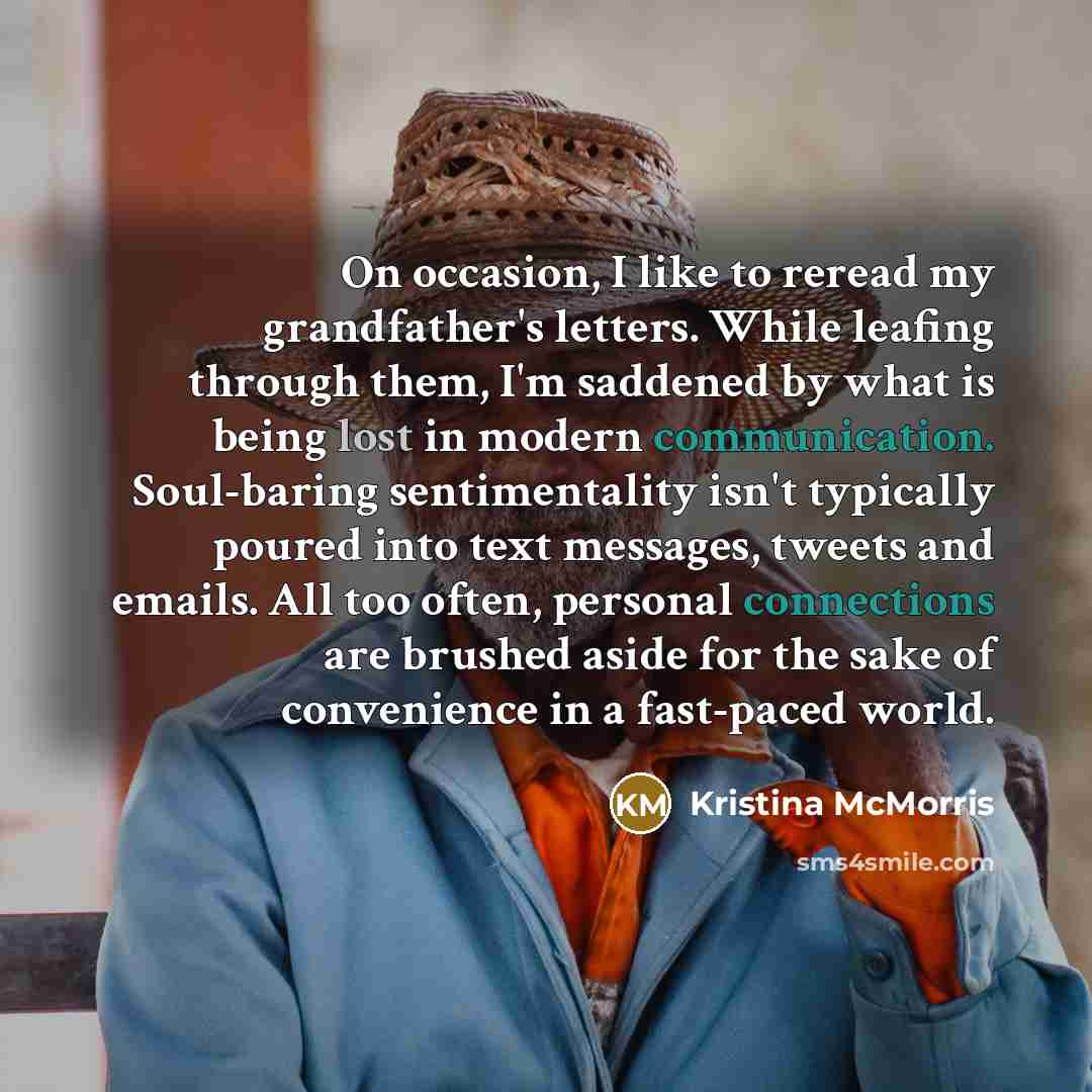 “On occasion, I like to reread my grandfather's letters. While…” quote by Kristina McMorris