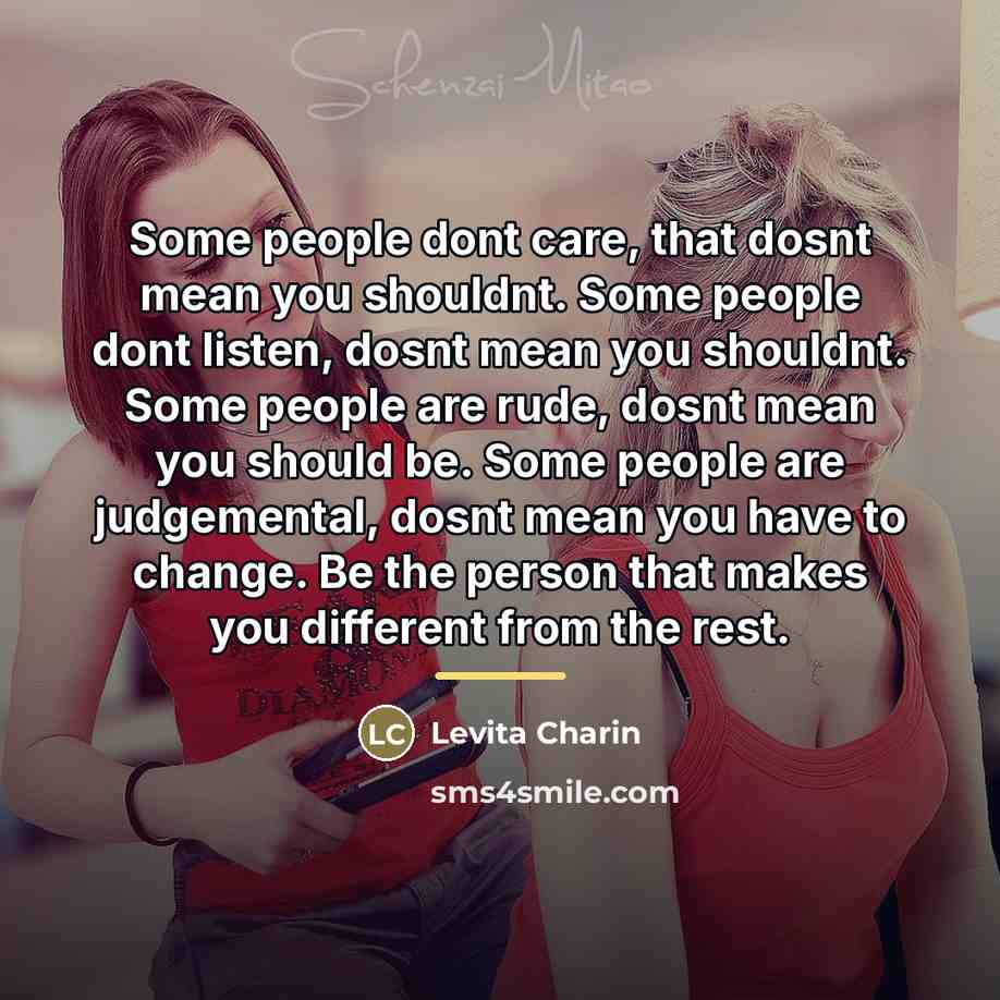 “Some people dont care, that dosnt mean you shouldnt. Some…” quote by Levita Charin
