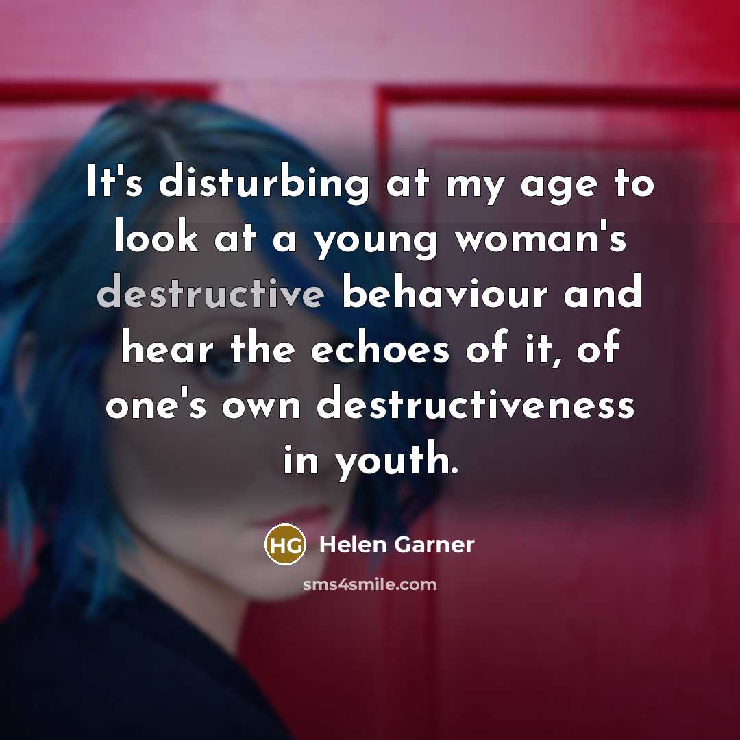 “It's disturbing at my age to look at a young…” quote by Helen Garner