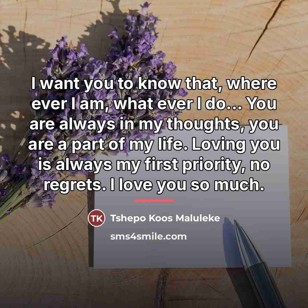 “I want you to know that, where ever I am,…” quote by Tshepo Koos Maluleke