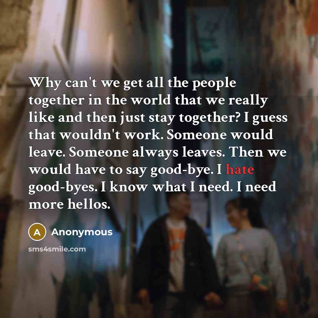 “Why can't we get all the people together in the…” quote by Anonymous