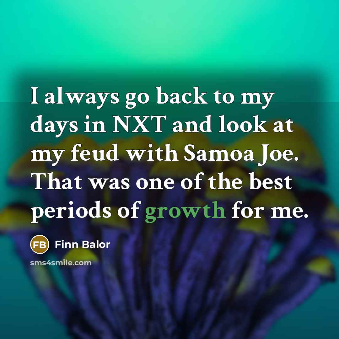 “I always go back to my days in NXT and…” quote by Finn Balor
