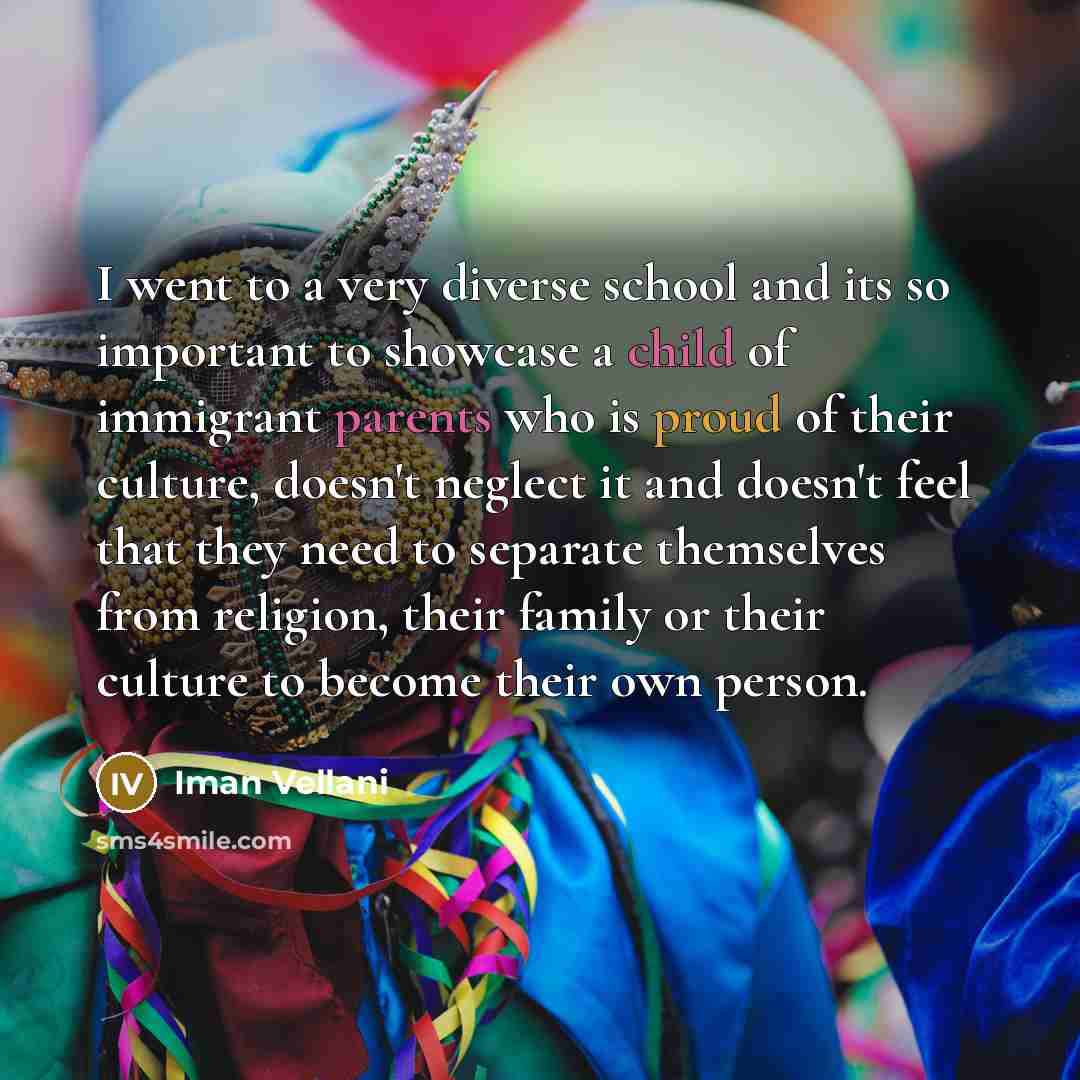 “I went to a very diverse school and its so…” quote by Iman Vellani