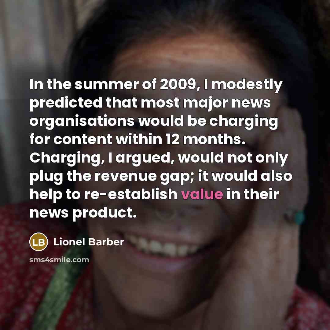 “In the summer of 2009, I modestly predicted that most…” quote by Lionel Barber