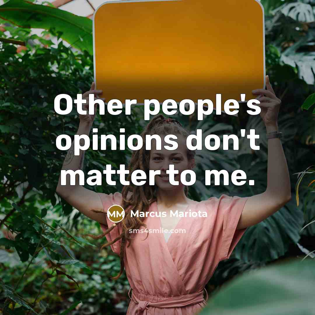 “Other people's opinions don't matter to me.…” quote by Marcus Mariota