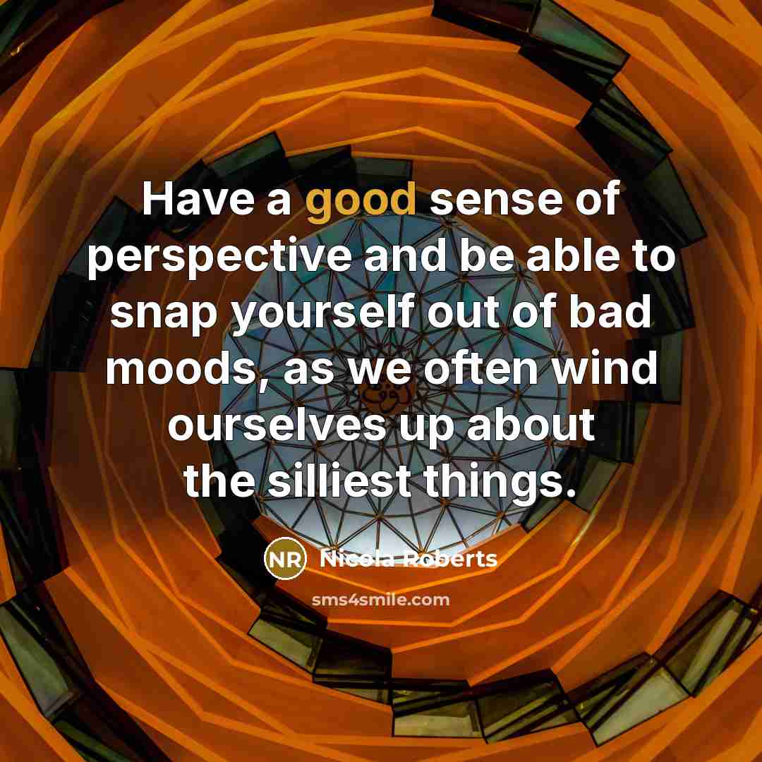 “Have a good sense of perspective and be able to…” quote by Nicola Roberts
