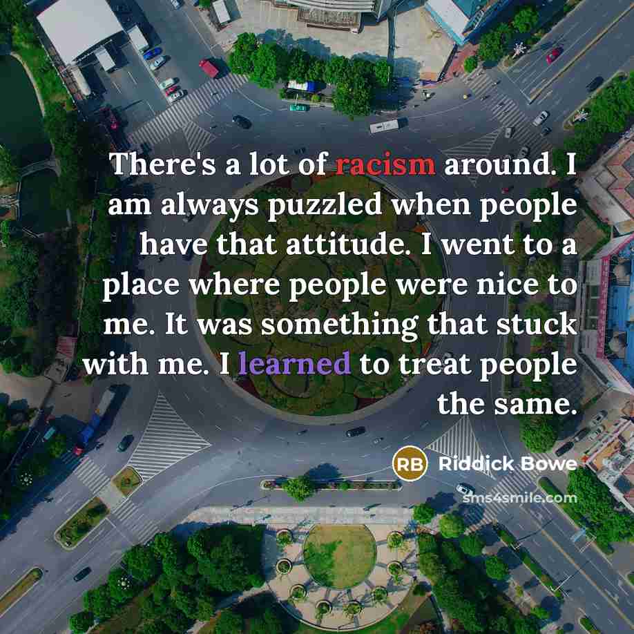 “There's a lot of racism around. I am always puzzled…” quote by Riddick Bowe