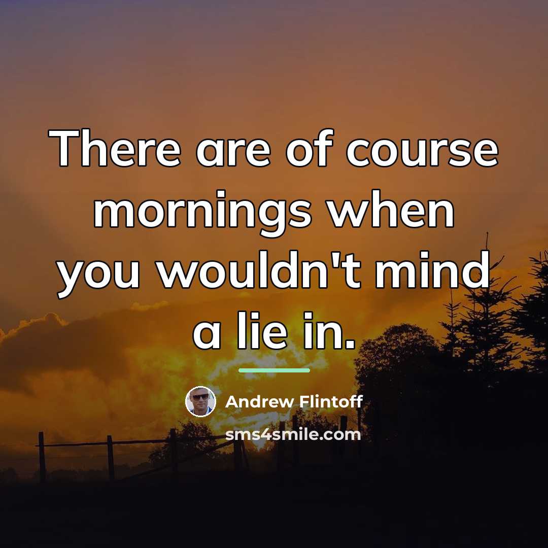“There are of course mornings when you wouldn't mind a…” quote by Andrew Flintoff