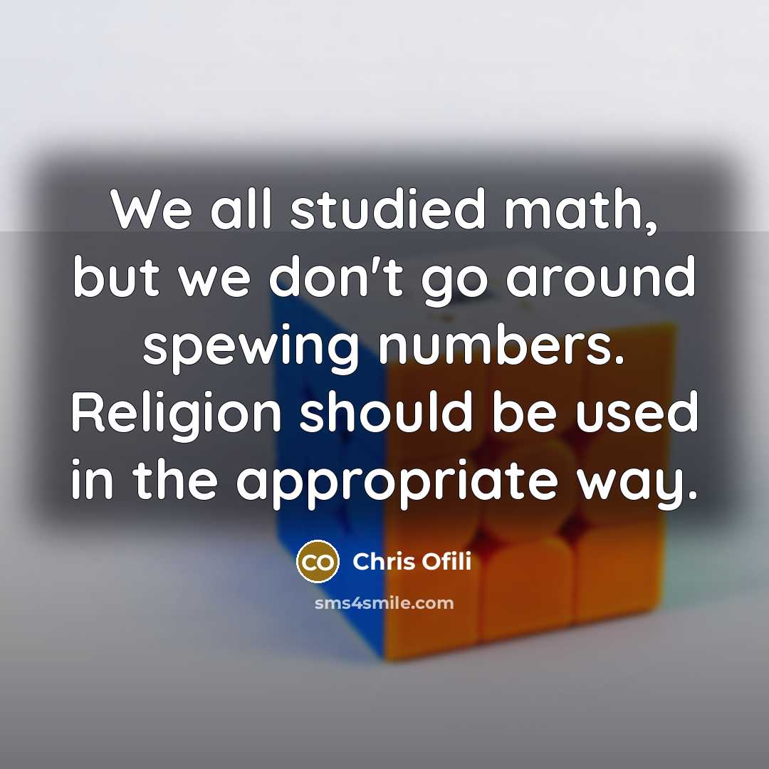 “We all studied math, but we don't go around spewing…” quote by Chris Ofili