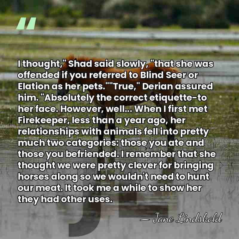 I thought," Shad said slowly, "that she was offended if you referred&hellip; - Jane Lindskold
