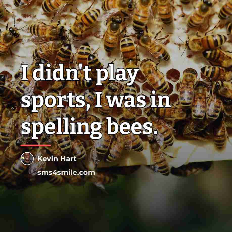 “I didn't play sports, I was in spelling bees.…” quote by Kevin Hart