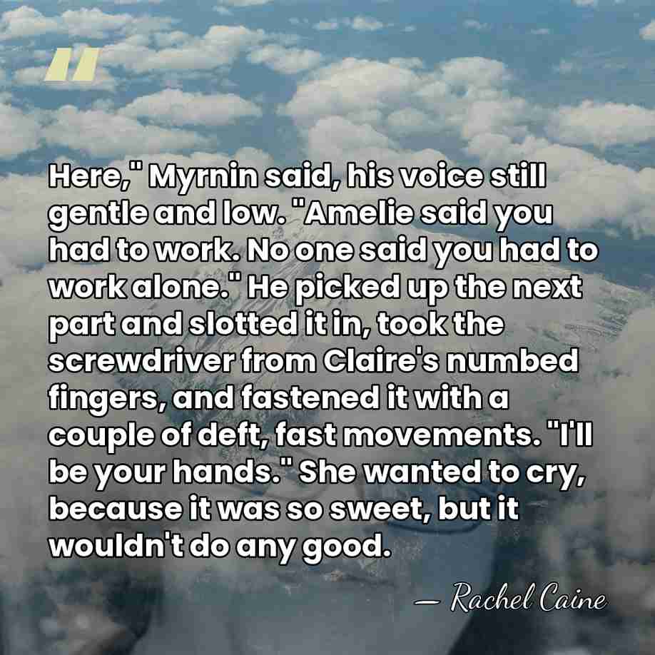 Here," Myrnin said, his voice still gentle and low. "Amelie said you&hellip; - Rachel Caine