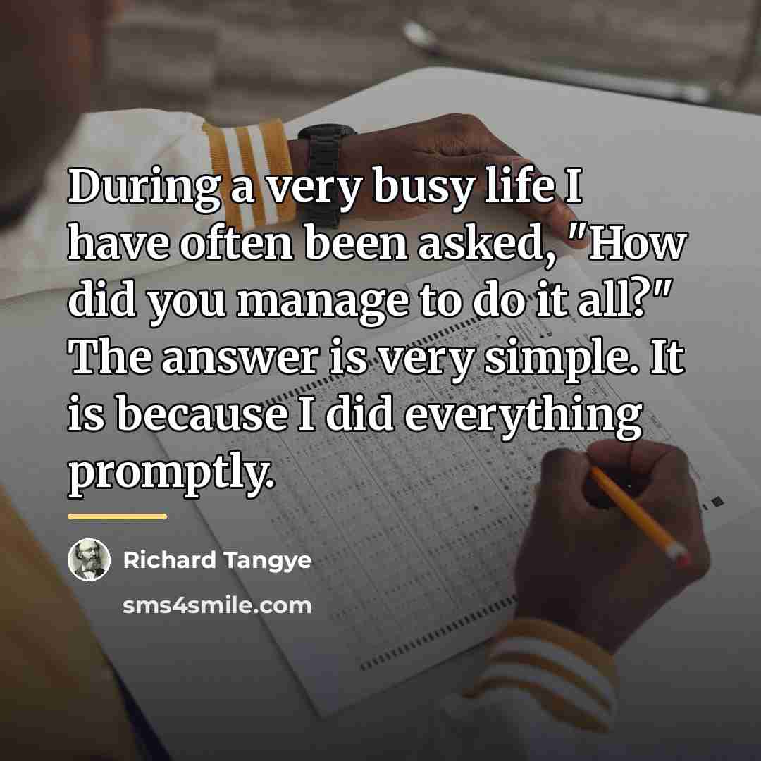 “During a very busy life I have often been asked,…” quote by Richard Tangye