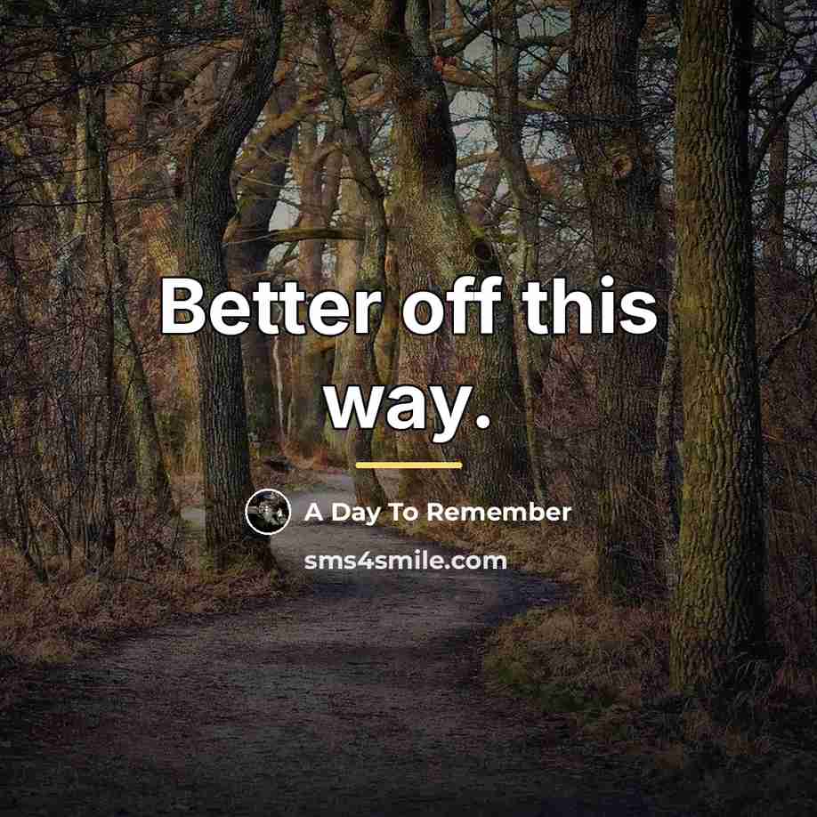 “Better off this way.…” quote by A Day To Remember